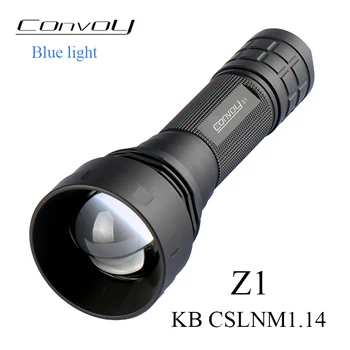 השיירה Z1 KB CSLNM1.14 Led Zoomable אור כחול פנס מתח גבוה פנס יד זום המנורה 21700 פקח דיג, מחנאות