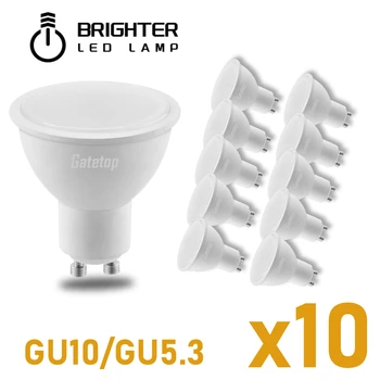 LED חיסכון באנרגיה הזרקורים GU10 GU5.3 AC220V AC110V שאינם מהבהבים לבן חם אור 3W-8W יכול להחליף 30W מנורת הלוגן 50W