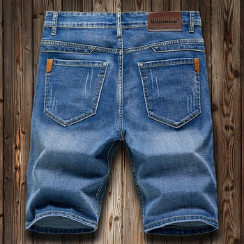 2023 הקיץ של גברים סלים ג 'ינס קצרים עסקי מזדמן אופנה חופשי למתוח את כל להתאים את הג' ינס הגברי באיכות גבוהה מותג חמש נקודה מכנסיים|ג ' יי.