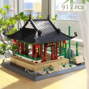 דגם סיני אדריכלות אבני הבניין תואם את הלגו, צעצועים למבוגרים החומה הגדולה, העיר האסורה