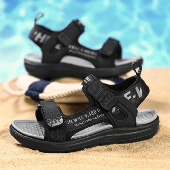 קיץ לילדים סנדלים לנשימה בנים סנדלים רך נוח נעלי ילדים חיצונית חוף בנות משקל נעלי בית