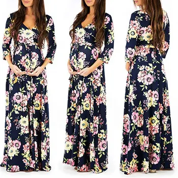 צבעוני שמלות הריון הריון בגדים לנשים בהריון Vestidos בהריון השמלה לצילומים שמלת מקסי בגדים