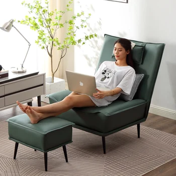 יוקרה הספה בסלון כיסאות טרקלין כורסה קומה עור איפור מודרני הכיסא מעצב עצלן Fauteuils דה סלון ריהוט