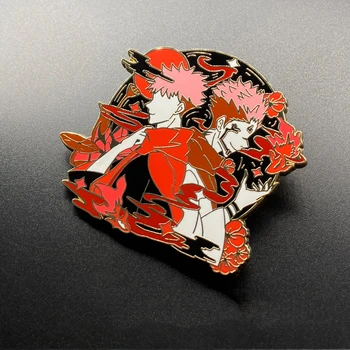 יפן אנימה Jujutsu Kaisen מתכת תג Gojo סאטורא Cosplay אביזרים נושא כפתור סיכה סיכות אוסף מדליית תחפושת מזכרת מתנה