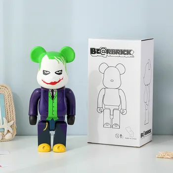 26cm 400% דובים לבנים צעצוע בובת Bearbricks קישוט הבית מודל 3D חומר PVC מתנות צעצוע DIY צעצוע הביתה dcor