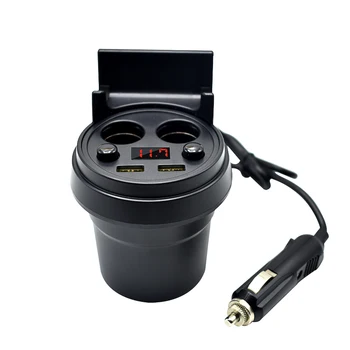 מטען רכב 2 יציאות USB DC/5V 3.1 כוס שקע חשמל המתאם עם מתח תצוגת LED מצית ספליטר אביזרי רכב