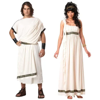 מיתולוגיה היוונית האולימפוס זאוס הרה מפואר שמלת טוגה אלוהים אלת תחפושות קוספליי
