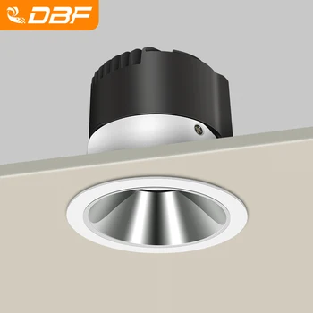 [DBF]2022 Anti-Glare LED Downlights שקוע תקרה 7W 12W 15W 18W Dimmable התקרה אורות ספוט עבור מלון תמונת רקע המעבר