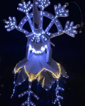 חג המולד שנה החדשה גן עדן תחפושת אור LED השמלה זמר מסיבה להראות ביצועים בגדים