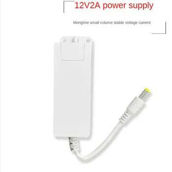 מקורה 12V2A ניטור אספקת חשמל שורה אחת המצלמה מתאם מתח לבן גודל קטן אספקת חשמל חיווט סוג