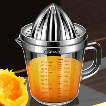 נירוסטה ידנית פירות המסחטה מסחטת לימון משקי הבית הדרים מסחטת מיץ כוס עם מסנן קל עבור אשכוליות תפוזים לימונים