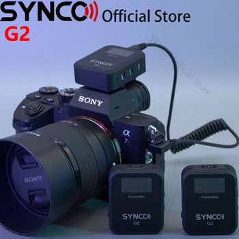 Synco A2 G2 מיקרופון אלחוטי עבור מחשב Smartphone Canon Nikon Sony Fujifilm LUMIX GH המצלמה Audio Studio מיקרופון אלחוטי מיקרופון