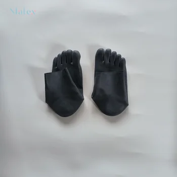 נייטרלי שחור לטקס חמש אצבעות גרביים - 0.6-0.9 מ 