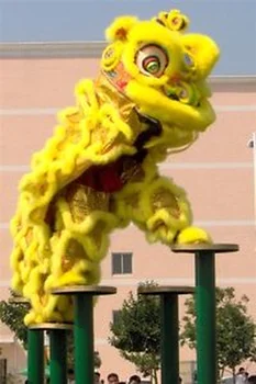 120 אינץ ריקוד האריה רק הגלימה סינית אמנות עממית קמע תלבושות צמר הדרומי פרסום קרנבל פורים חג הפסחא.