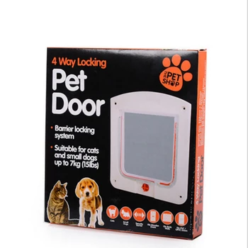 ניתן לנעילה כלב חתול קיטן הדלת אבטחה כנף הדלת פלסטיק חיות קטנות חיות מחמד חתול כלב השער הדלת ציוד לחיות מחמד