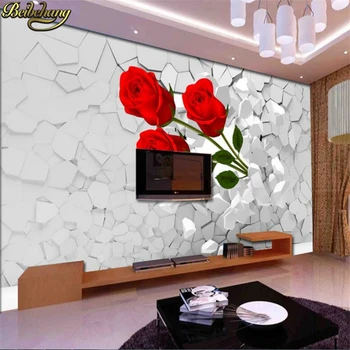 beibehang גדול קיר הסלון, חדר השינה ספה טלוויזיה אישית ציור קיר טפט חי בחדר השינה ספה טלוויזיה קיר גליל נייר