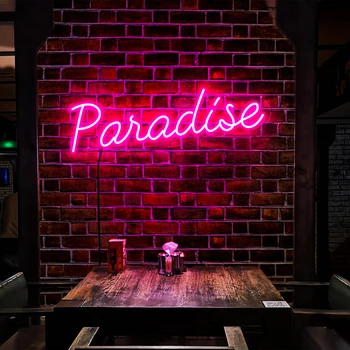 גן עדן השלט של גברים בנות חדר בדירה משפחה חדר שינה סלון מסעדה בר קפה קישוט קיר LED, אורות ניאון אותיות