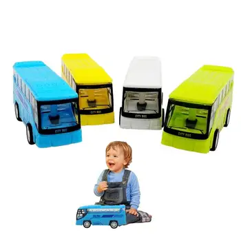 מיני סגסוגת Diecast לסגת דגם של מכונית צעצוע לילדים ילד נייד הקריקטורה פלסטיק פאזל מכונית צעצוע לילדים 4 צבעים