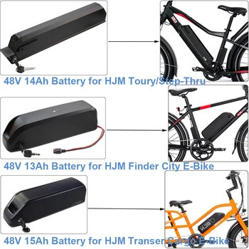 E-Bike סוללה 48V 13Ah של 14ah 15Ah 672Wh 720Wh HJM Toury צעד-דרך Finder העיר Transer חשמלי הנסיעה מטען האופניים סוללה 750W
