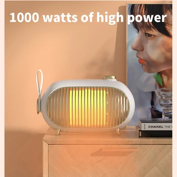 1000W מיני תנור חימום חשמלי שולחן עבודה ניידת מאוורר חימום PTC חימום קרמי חם מפוח אוויר במשרד הביתי החמים המכונה לחורף