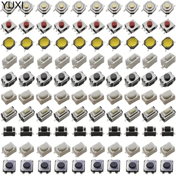 YUXI לגעת בבורר / Micro Switch / לחצנים מתגים 10Types מגוון קיט 3*4/3*6/4*4/6*6 עבור DIY כלי מתג Pack