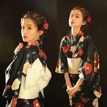 יפנית מסורתית יאקאטה, קימונו אובי רטרו לנשים שמלת ערב גיישה קימונו רטרו לנשים הבמה להראות את התחפושת