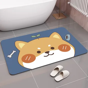 קריקטורה חמודה אמבטיה סופר סופג האמבטיה שטיח החלקה צורניות בוץ שירותים משטח מהיר-ייבוש הרצפה החלקה שירותים שטיחון לאמבטיה