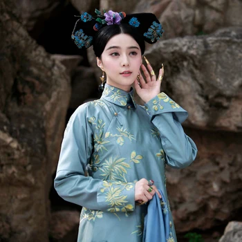 חדש Moive הגברת דיוקן צ ' ינג רקמה הנסיכה בתחפושת מיעוט אדם Zu Qizhuang