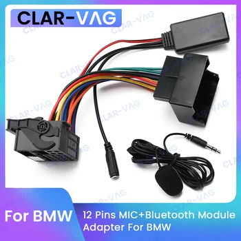 עבור BMW E60 E63 E64 E61 Bluetooth 5.0 מודול מתאם מקלט רדיו סטריאו AUX כבל מתאם 12Pins Plug and Play