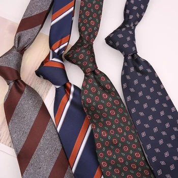 8cm קלאסי פוליאסטר עניבות עבור Mens חליפות עסקים הדפסה הצוואר קשרים נשים לקשור Goom חתונה לבוש רשמי Gravatas