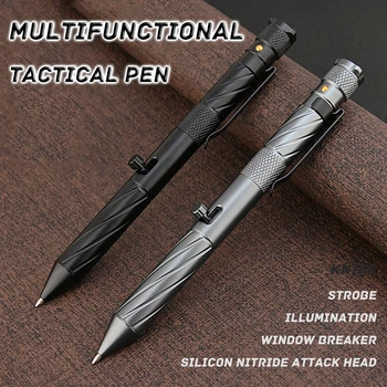 רב תכליתי, טקטי, עט אלומיניום תאורת חירום הגנה עצמית סכין כתיבה עט כתיבה