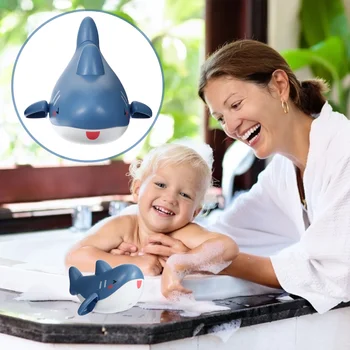 2 יח ' רוח כריש צעצוע תינוק רחצה צעצועים מצחיק בריכה צף שעון מצויר מקלחת פלסטיק חיה Bathtime הפעוט