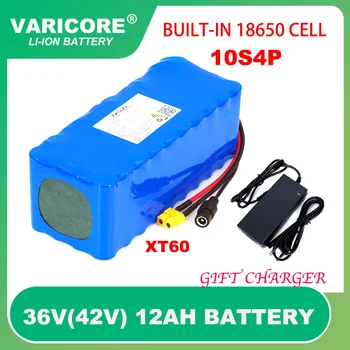 36V 12Ah 18650 Li ion Battery pack 10s4p מתח גבוה XT60 plug איזון ברכב אופנוע אופניים חשמליות קורקינט BMS+ מטען 42v