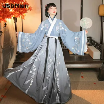 מקורי סינית מסורתית Hanfu בגדים רקומים טאנג Dyansty הנסיכה תחפושות קוספליי אישה בציר אנשי הפיות Dancewear