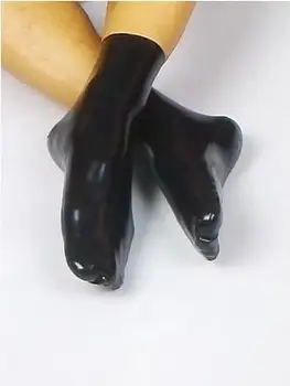 לטקס גרבי גומי גרביים היד עשוי לטקס גרביים יוניסקס שחור בהזמנה אישית