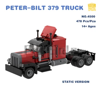 MOC-4500 פיטר-בילט 379 משאית דגם עם PDF ציורים אבני בניין לבנים הילדים DIY צעצועי חג המולד מתנות יום הולדת