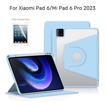 Xiaomi Pad 6 2023 מקרה 360 מסתובב PU מגנטי לעמוד לוח כיסוי עבור Xiaomi Mi Pad 6 Pro 11 אינץ ' התיק עם עיפרון בעל