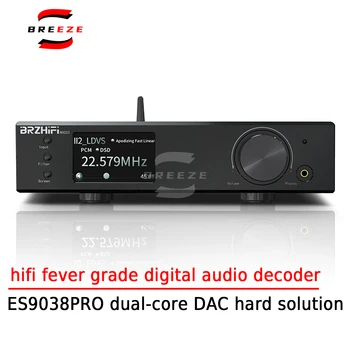 רוח HIFI ES9038PRO ליבה כפולה אודיו דיגיטלי מפענח Hifi חום כיתה DAC קשה לפענח DSD512 Bluetooth LDAC