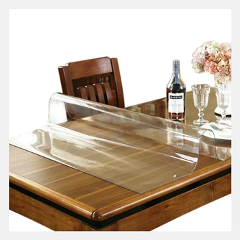 מותג PVC מפת שולחן מפת שולחן מפת שולחן שקופה כיסוי עמיד למים במטבח דפוס שמן מפת שולחן זכוכית בד רך 1.0 מ 