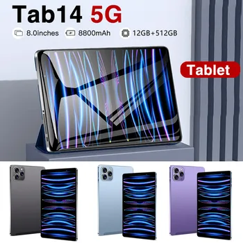 Gobal גרסה חדשה TAB14 Tablet Pc 8 אינץ אנדרואיד 12 Bluetooth 12GB 512GB Deca הליבה Google Play WPS 5G/4G WIFI חמה מכירות נייד