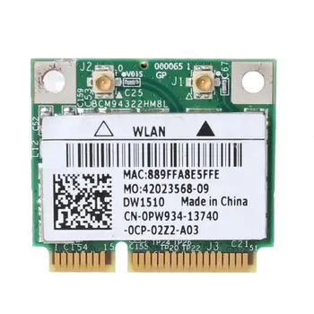 Mini PC-E כרטיס אלחוטי, BCM94322HM8L DW1510 300Mbps 2.4 / 5 GHz Dual-Band Wireless LAN Card for Dell E4200 E550