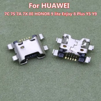 10-100PCS מיקרו USB ג ' ק שקע הטעינה ההתקן Dock Connector 5pin עבור HUAWEI 7C 7 7א 7X 8E כבוד 9 לייט ליהנות 8 פלוס Y5 Y9