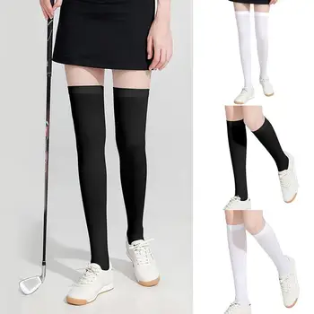 1Pair גולף גרביים נשים UPF50 הגנה מפני השמש גולף קרח משי מגניב גרביים רכות גבוהה אלסטי UV הוכחה גרביים עבור Cosplay גולף משחקים.