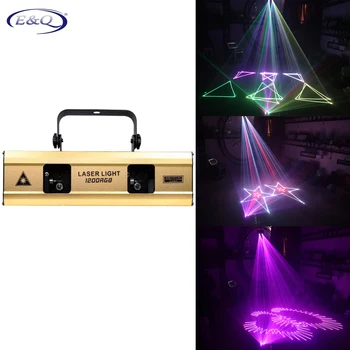 ראש כפול RGB אנימציה אור לייזר מסיבת הבמה אפקט תאורה שליטה קולית לייזר מקרן מהבהבים המנורה הביתה הריקודים