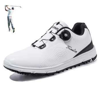 מקצועי גולף נעלי גברים עמיד למים לנשימה גולף נעלי ספורט נשים Spikeless נעלי ספורט הליכה מקרית נעלי גולף