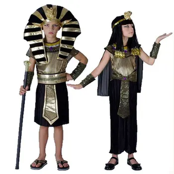 ילד ילדים הזהב השחור מצרים פרעה מצרי הנסיך תחפושות בנים בנות קליאופטרה הנסיכה תחפושות ליל כל הקדושים תחפושות