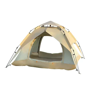 חדש חיצוני קמפינג מחנאות שטח גדול אוטומטית מרובע אוהל שמש וגשם האוהל