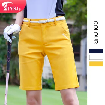 TTYGJ מכנסיים קצרים גולף ליידי לנשימה גולף קצרים בקיץ נשים פנאי למתוח קצרים מכנסיים נקבה סלים-פאסט יבש ספורט לחיים