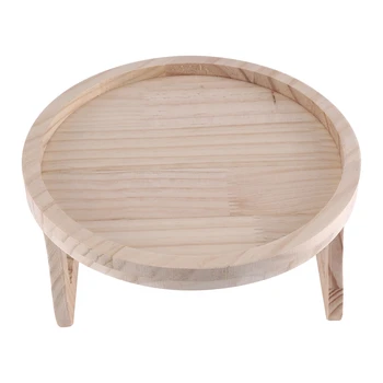 ספה היד קליפ השולחן,טבעי עץ ספה משענת יד קליפ על מגש הספה הספה היד לנוח ארגונית, סיבוב