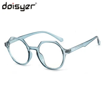 DOISYER לא סדיר רטרו שטוח מראה אנטי-אור כחול קוצר ראיה משקפיים מסגרת גדולה תלמיד טיפול עיניים המשקפיים.